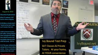 Aug 8 libertymsg  SAT scores are not improving!  Here's why.