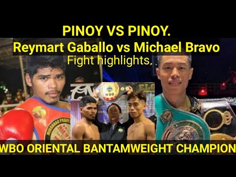 Reymart Gaballo vs Michael Bravo fight highlights. Pinoy vs pinoy.