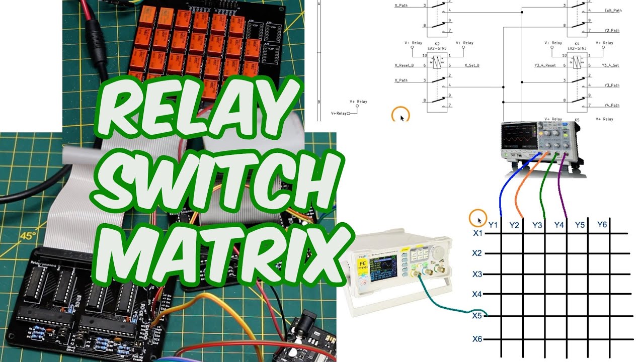 Relay Switch Matrix - Dual Coil Latching Relays Controlled by MCP23017