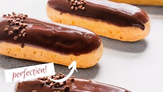 classic chocolate eclairs - pate a choux 101