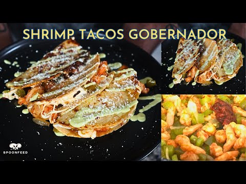 Shrimp Tacos with Avocado Crema Recipe | Gobernador Tacos De Camaron