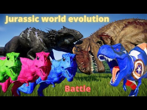 T-Rex Max Vs All carnivore Dino saurus and All Large Carnivores Battel Royale | JWE 2 |