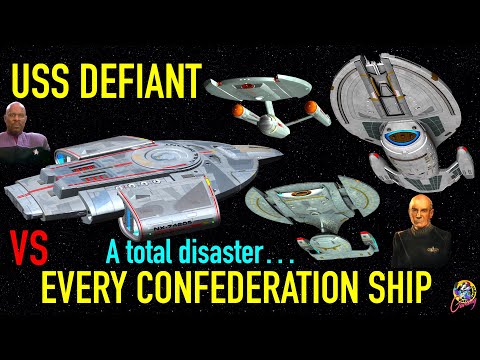 USS Defiant VS All Confederation Ships - A Disaster! - Star Trek Starship Battles