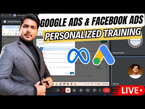 Live Google ads facebook ads Personalized Training 0nly at 9999