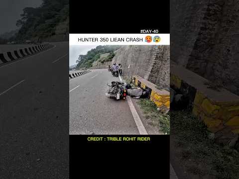 bike liean crash 😳🥶 #bikeride #hunter #ktm #motovlog #viral #crash #shorts #viralvideo