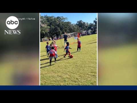 Dispute over 3-year-old soccer player goes viral