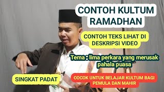 Contoh Ceramah Bulan Ramadhan
