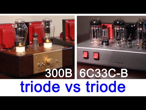 300B vs 6C33C-B triode tube amplifier blind test ; FLUXION audio model JS-4 and E-3