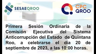 Primera Sesión Ordinaria de la Comisión Ejecutiva del  SAEQROO.