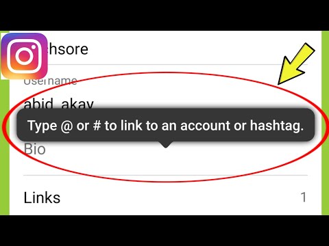 Instagram || Type @ or # to link to an account or hashtag