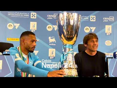 Supercoppa italiana 2025 🏆 Guardate che fanno CONTE e JUAN JESUS
