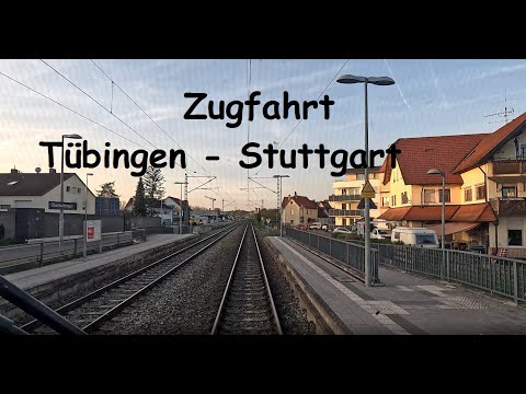 Führerstandsmitfahrt Tübingen - Stuttgart [4K] 2025