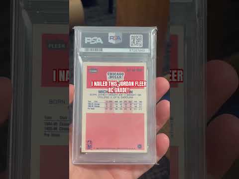 The 1986 Fleer Michael Jordan Rookie Card Grade is . . .