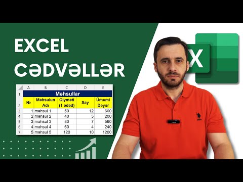 Excel -də cədvəl qurmaq | Home -  Alignment | Mətnləri düzləndirmək, xanaları birləşdirmək