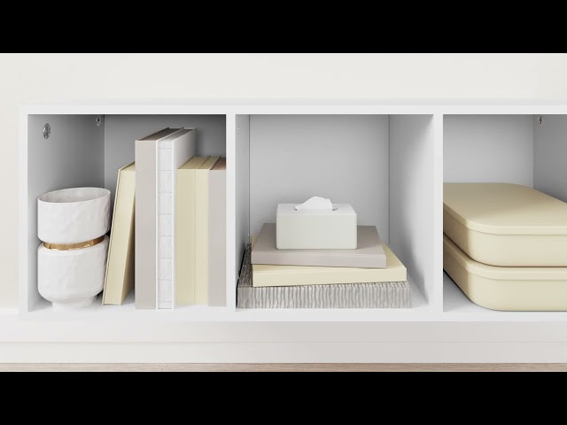 Video teaser for 805480 vidaXL Wall mounted TV Cabinet White 37x37x107 cm Engineered Wood