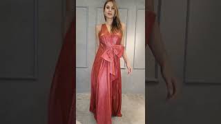 Vídeo Vestido Longo Lurex Furta-Cor Urban Race Terracota