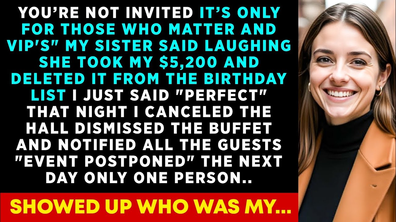 My SISTER Smirked "This Is Only For VIP'S Or FAMILY Who Mattered" & Posted Everything Then I Cance..