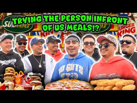 FOOS TRYING THE PERSON INFRONT OF US MEALS !!