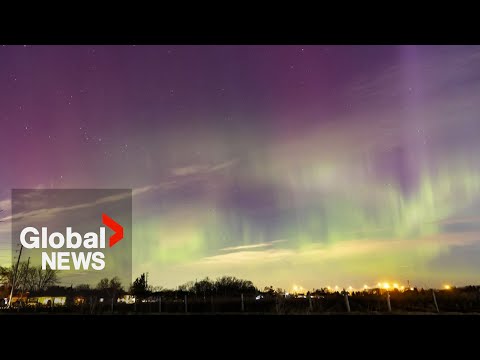 A aurora boreal dança nos céus do sul de Ontário
