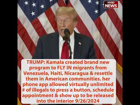 Biden starts randomly screaming again; TRUMP: Kamala created new program to FLY IN migrants & App