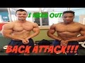 MENS PHYSIQUE AND BODYBUILDER TRAIN BACK AND BICEPS 1 WEEK OUT