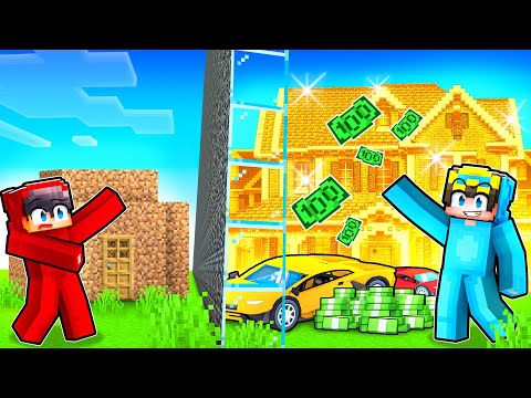 EPIC Minecraft House Battle: Nico vs Cash BILLIONAIRE!