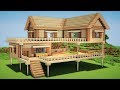 Minecraft: Large Wooden House Tutorial - How to Build a Survival House in Minecraft / Easy /