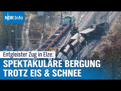 Entgleister Güterzug: Bergung abgeschlossen - Bahnstrecke bis Februar gesperrt | NDR Info