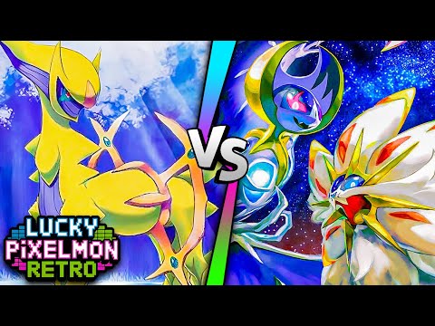 Minecraft LUCKY PIXELMON RETRO - ARCEUS SHINY vs LUNALA e SOLGALEO ! A BATALHA MAIS ÉPICA DE TODAS