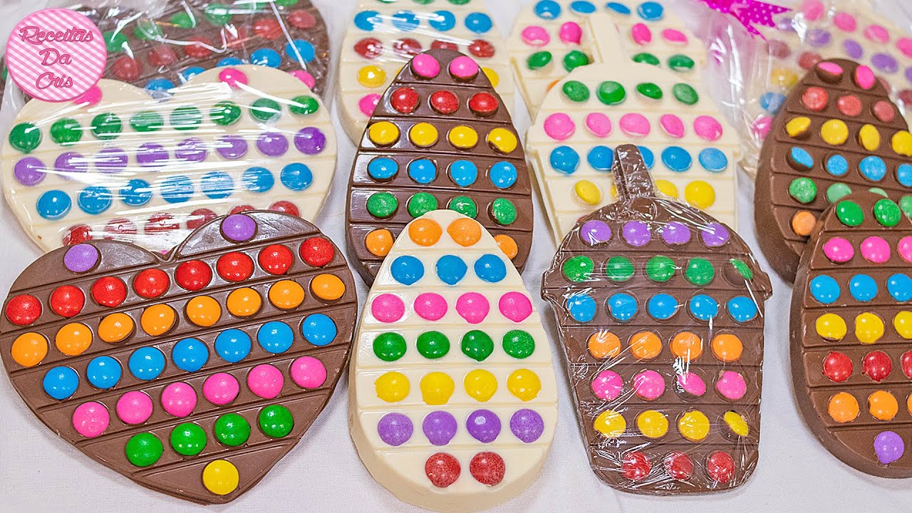 BARRINHAS DE CHOCOLATE POP IT COMO FAZER E EMBALAR PARA INICIANTES VÍDEO COMPLETO | ESPECIAL PÁSCOA