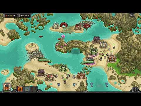 Fast and Easy: Kingdom Rush Frontiers - The Sunken Citadel【20 Lives | Veteran | 3 Stars】