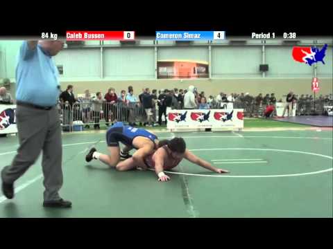 Caleb Busson vs. Cameron Simaz at 2013 ASICS University Nationals - FS