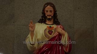 Interiors of Sacred Heart Church in Bangalore, Karnataka