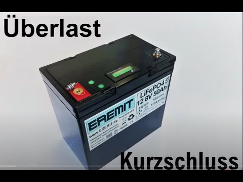 EREMIT 50Ah LiFePO4 Batterie Lastbank Lasttest 110A dauerhafte Belastung (re-up)