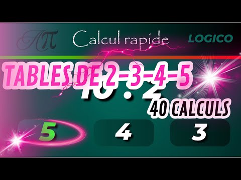 💥CALCUL MENTAL FACILE NIVEAU PRIMAIRE - TABLES x2 x3 x4 x5  🔢 #maths #calculmental #mathsfacile