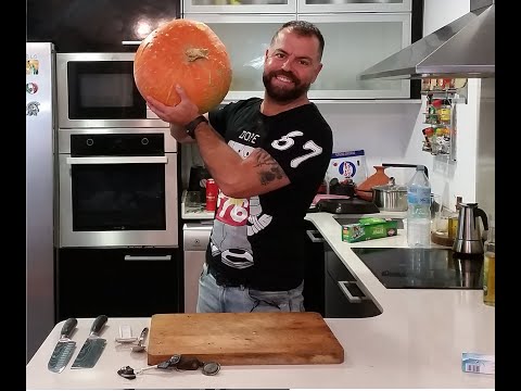 Como cortar, limpiar y congelar una calabaza gigante