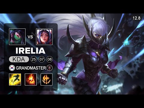 Clozer Irelia vs Akali Mid - KR Grandmaster - Patch 12.8 Season 12