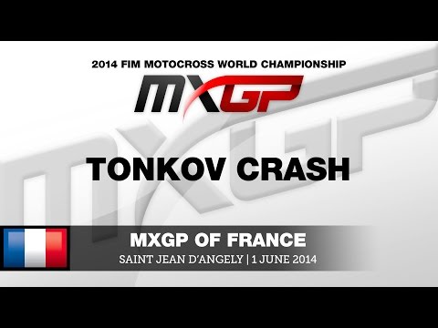 MXGP of France 2014 Aleksandr Tonkov Crash - Motocross