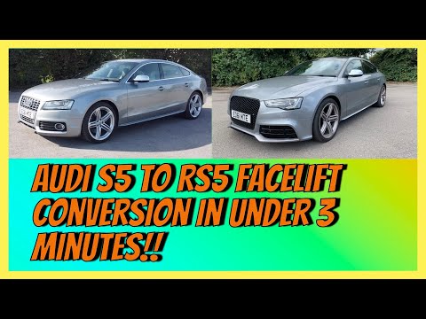 Audi S5 to RS5 Facelift Conversion In Under 3 Minutes!!