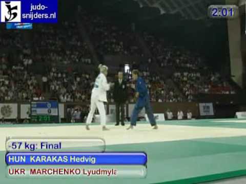 Judo 2009 Yerevan: Karakas (HUN) - Marchenko (UKR) [-57kg].