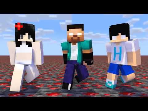 DUN DUN DANCE WITH HEEKO, HAIKO, HEROBRINE- MINECRAFT ANIMATION
