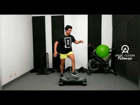 Aula de Step 1 e 2 juntas - Queima 400 calorias - #treinacomandre