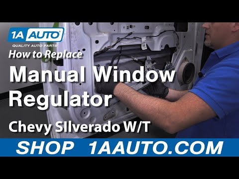 How to Replace Manual Window Regulator Chevy Silverado Work Truck 07-09