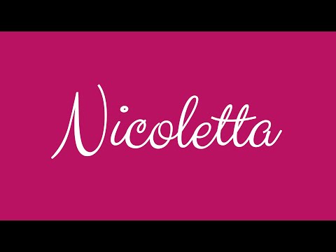 Learn how to Sign the Name Nicoletta Stylishly in Cursive Writing