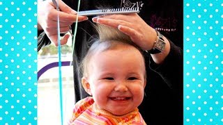 Cutest Babies Reaction in The First Time They Cutting Hair -  Funny Baby Video Compilation