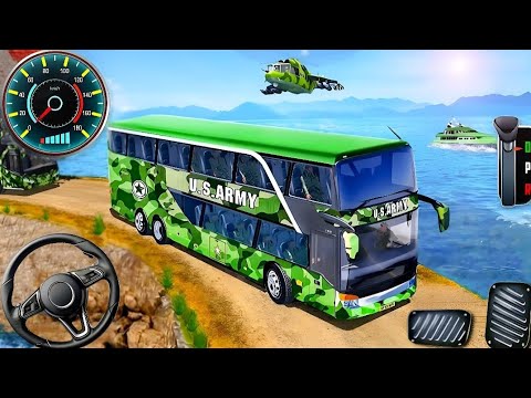 US Army Bus Driving Simulator Game - Military squad Driving 3D - Andriod Gameplay Part-2