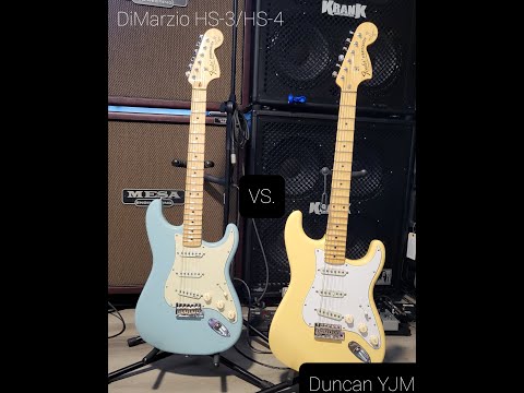 Duncan YJM VS. DiMarzio HS-3 & HS-4 Power Chords and Traditional Strat Sounds Comparison