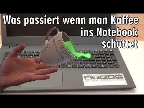 Was passiert wenn man Kaffee ins Notebook schüttet - Laptop Flüssigkeitsschaden