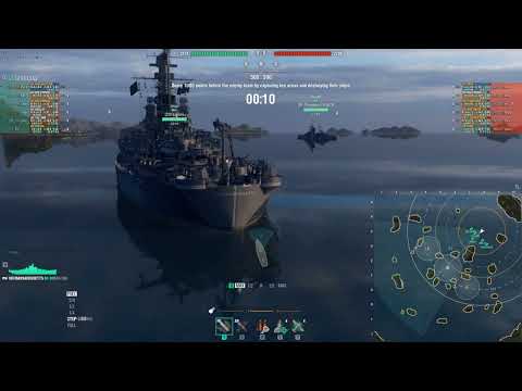 USS Massachusetts WOWS Clans 4 kills Again World of Warships