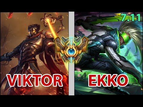 SKT T1 Faker - Viktor vs Ekko Mid - Korean Pro Replay